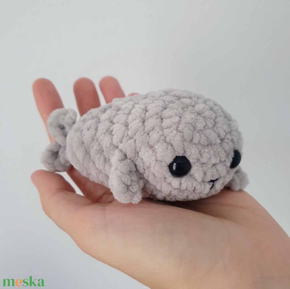 Horgolt amigurumi plüss mini fóka - játék & sport - plüssállat & játékfigura - más figura - Meska.hu