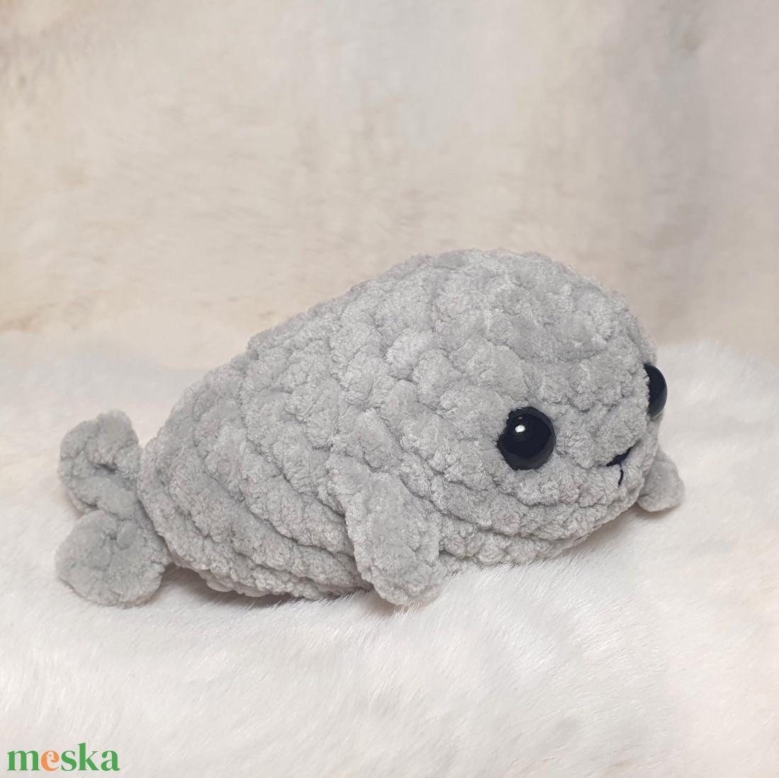 Horgolt amigurumi plüss mini fóka - játék & sport - plüssállat & játékfigura - más figura - Meska.hu