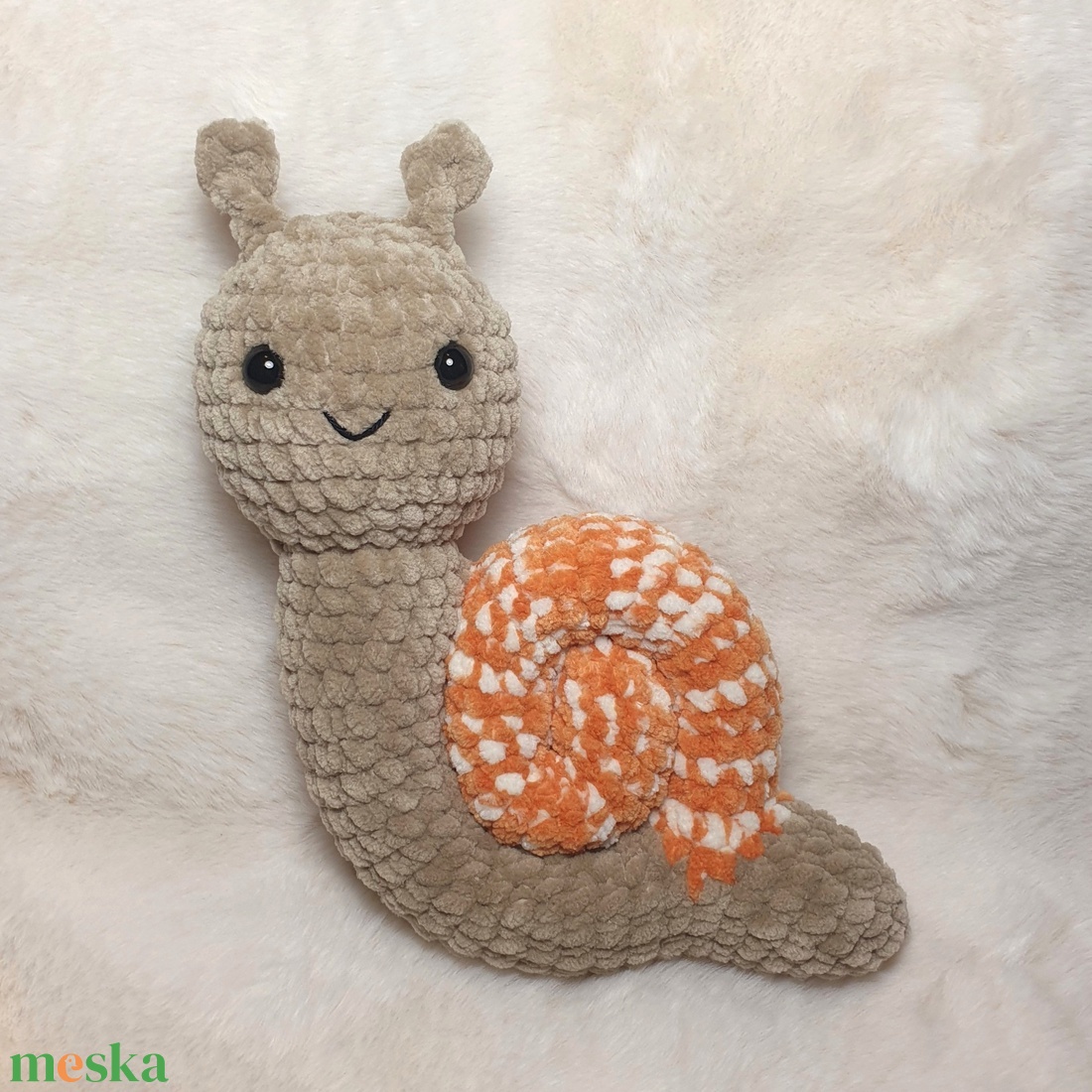 Horgolt amigurumi plüss csiga - játék & sport - plüssállat & játékfigura - csiga - Meska.hu