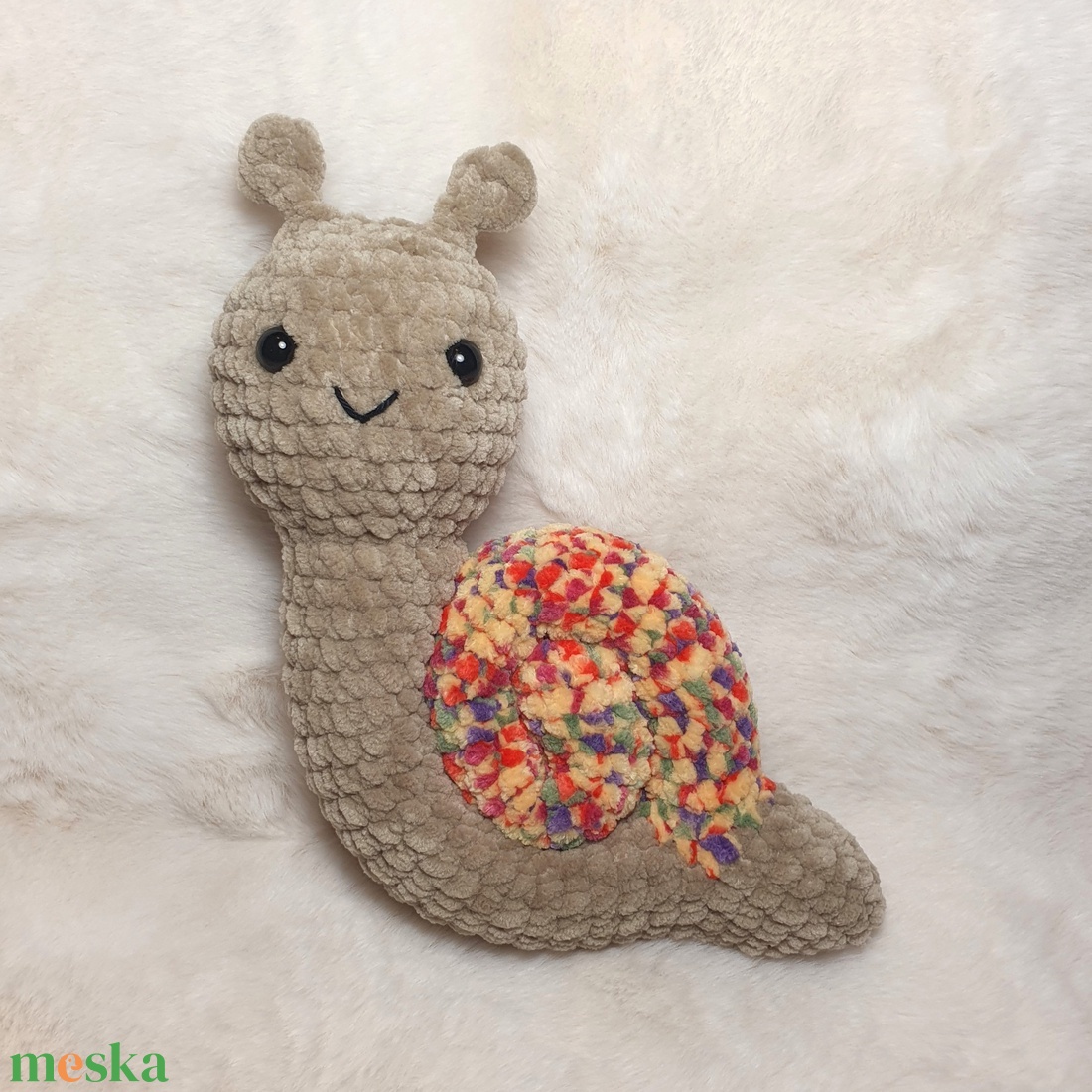 Horgolt amigurumi plüss csiga - játék & sport - plüssállat & játékfigura - csiga - Meska.hu