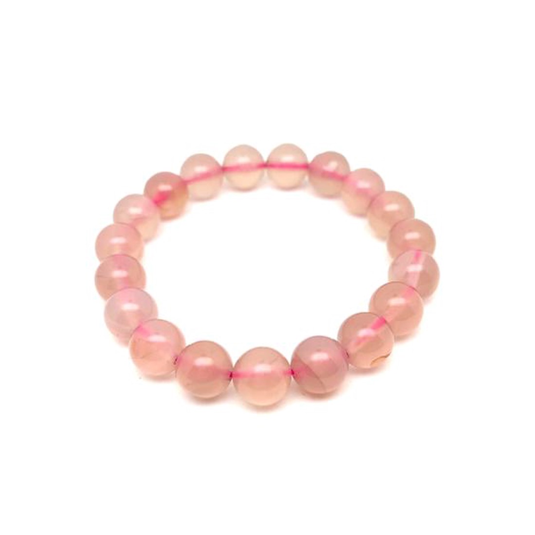 Kalcedon pink golyó karkötő 10mm - ékszer - karkötő - ásványkarkötő - Meska.hu