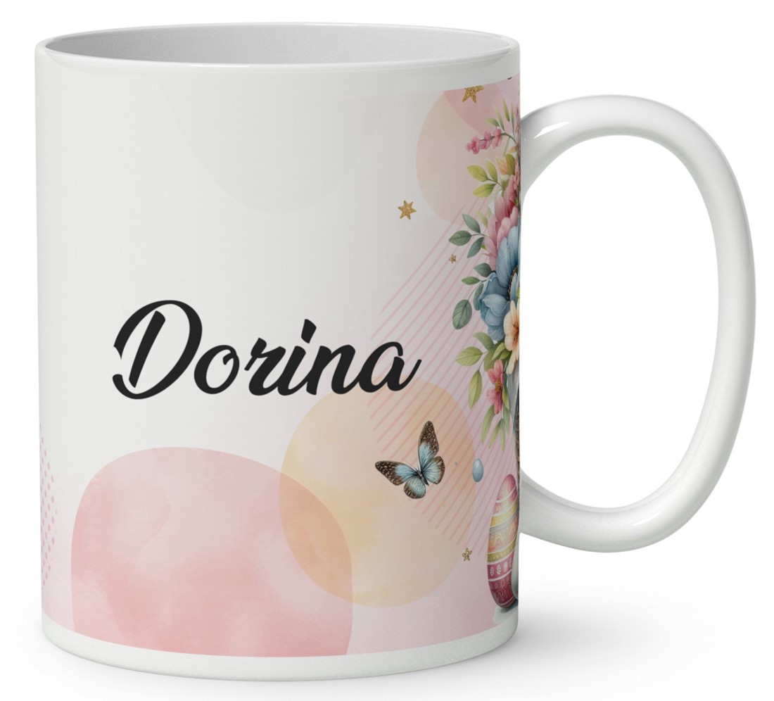 Névvel kérhető - Szióka, itt a húsvéti nyuszi mintás bögre - otthon & életmód - konyhafelszerelés, tálalás - tálalás - bögre & csésze - Meska.hu