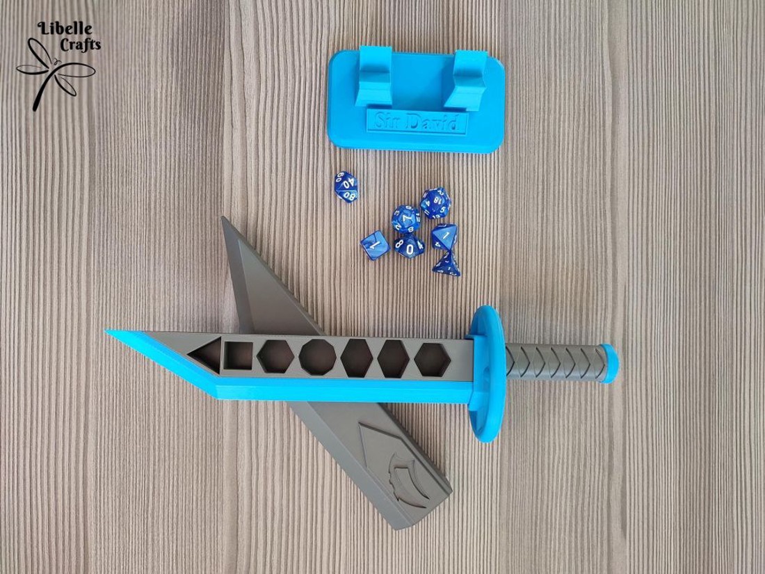 Japán kard formájú kockatartó + AJÁNDÉK - játék & sport - táblajáték és kártyajáték - társasjátékok - dobókocka - Meska.hu