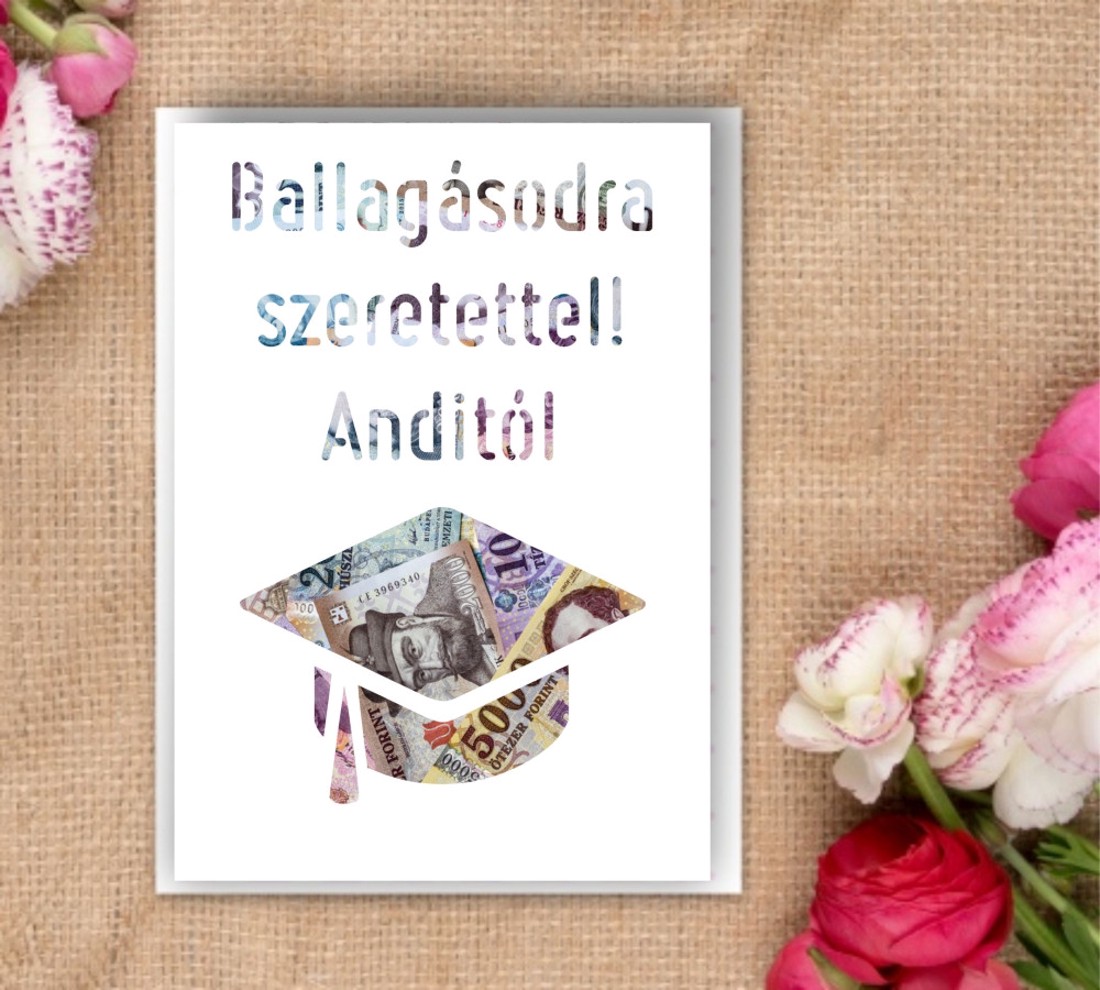 Ballagási ajándék pénzátadó képkeret  - otthon & életmód - dekoráció - dísztárgy - Meska.hu