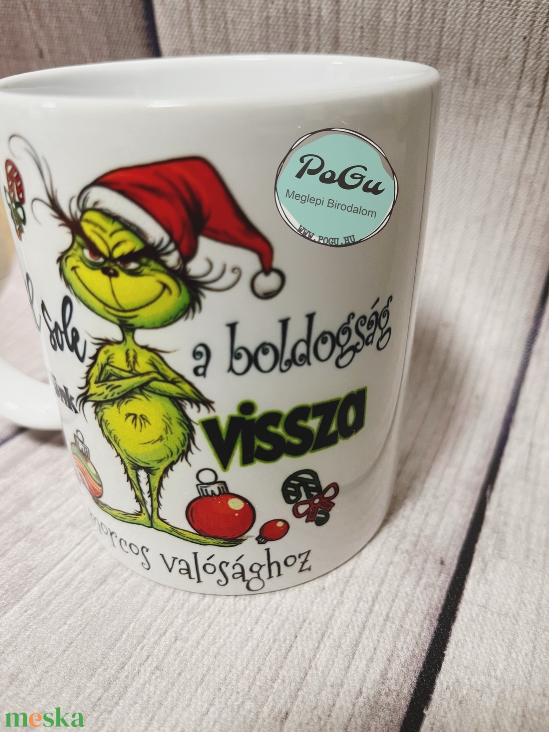 Grinch bögre - otthon & életmód - konyhafelszerelés, tálalás - tálalás - bögre & csésze - Meska.hu