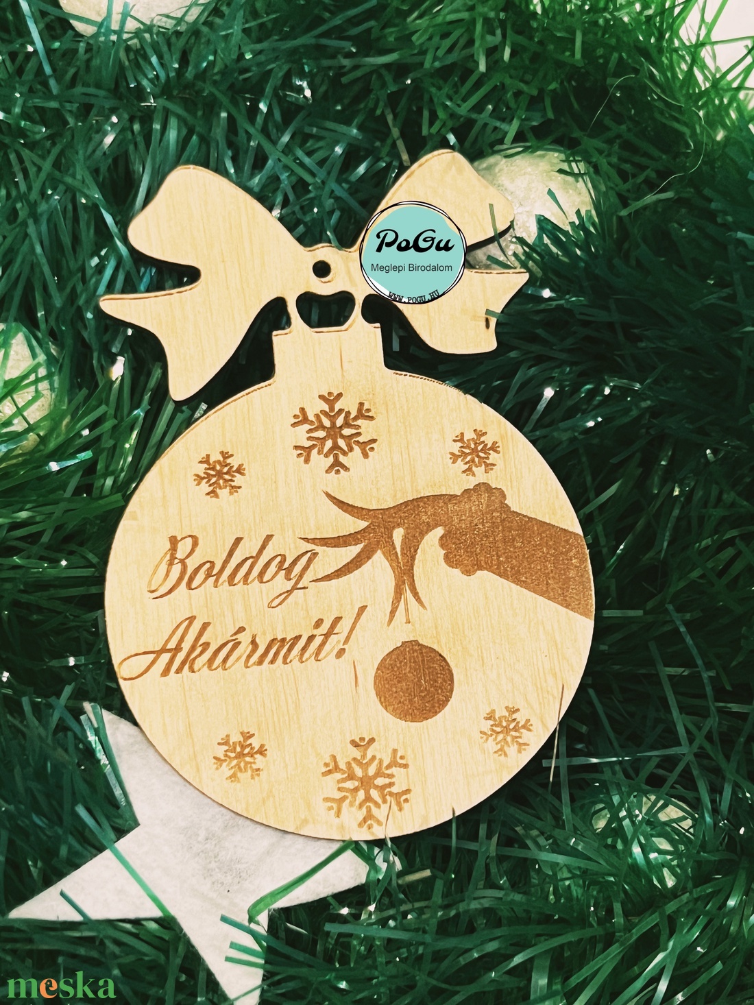 Grinch karácsonyfa dísz - karácsony - karácsonyi lakásdekoráció - karácsonyfadíszek - Meska.hu