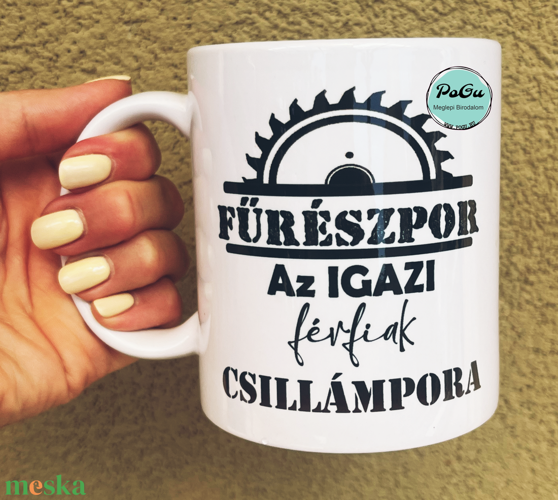 Férfi csillámpor bögre - otthon & életmód - konyhafelszerelés, tálalás - tálalás - bögre & csésze - Meska.hu