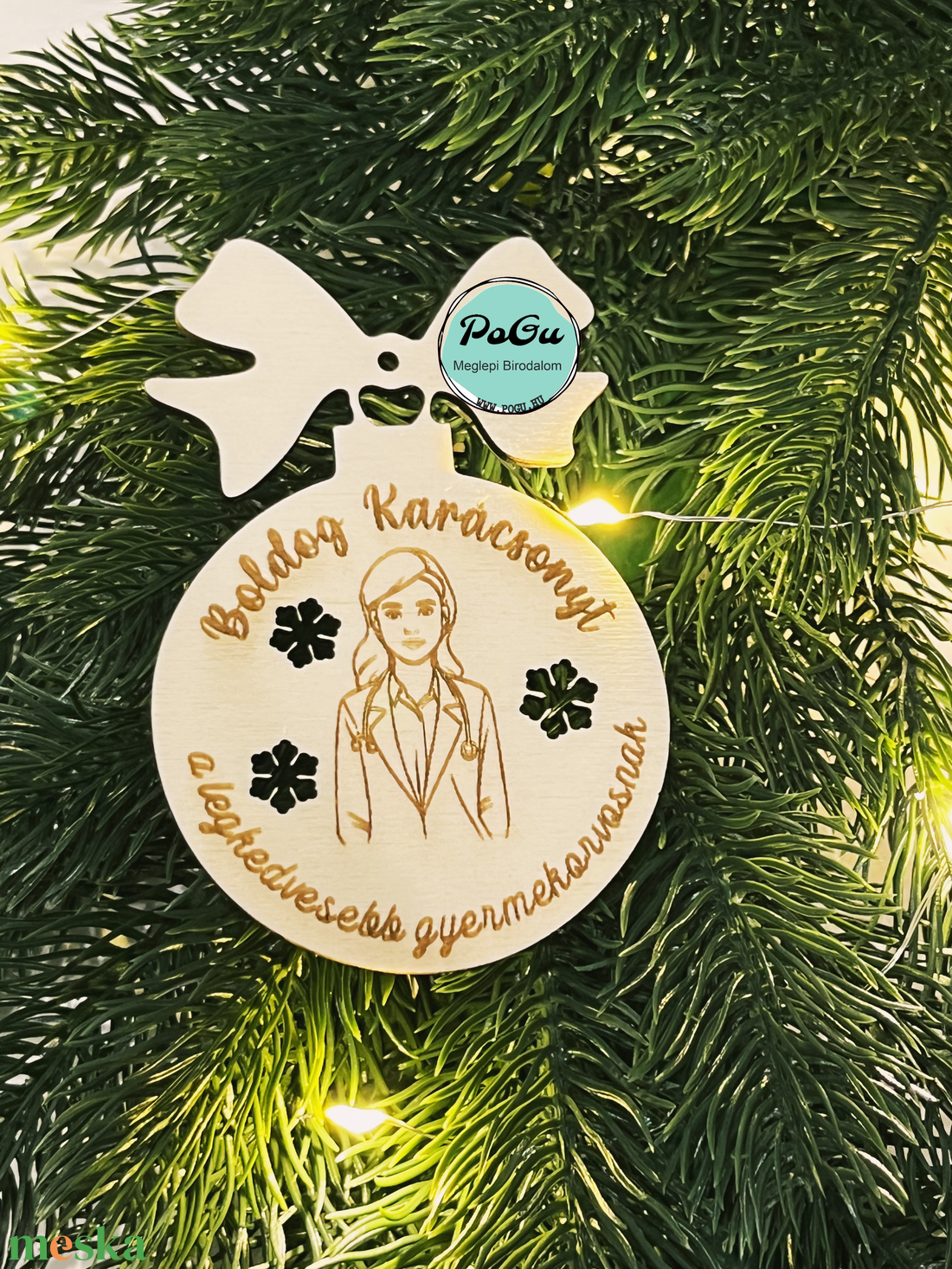 Karácsonyfa dísz gyermekorvosnak - karácsony - karácsonyi lakásdekoráció - karácsonyfadíszek - Meska.hu