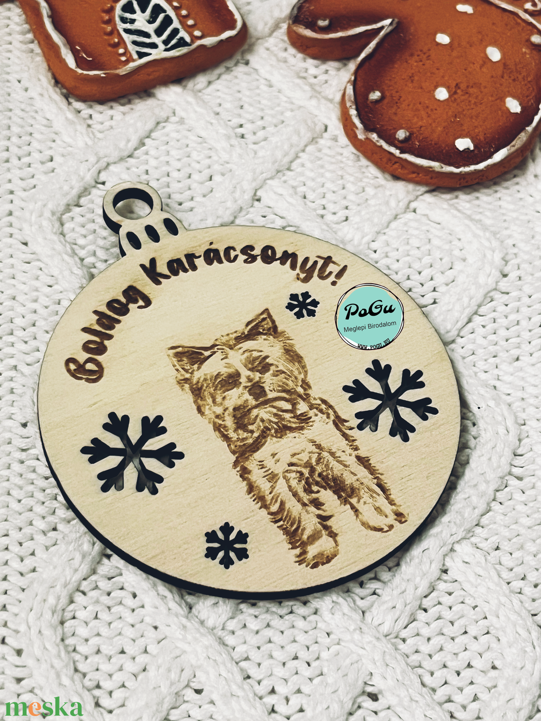 Westie karácsonyfa dísz - karácsony - karácsonyi lakásdekoráció - karácsonyfadíszek - Meska.hu