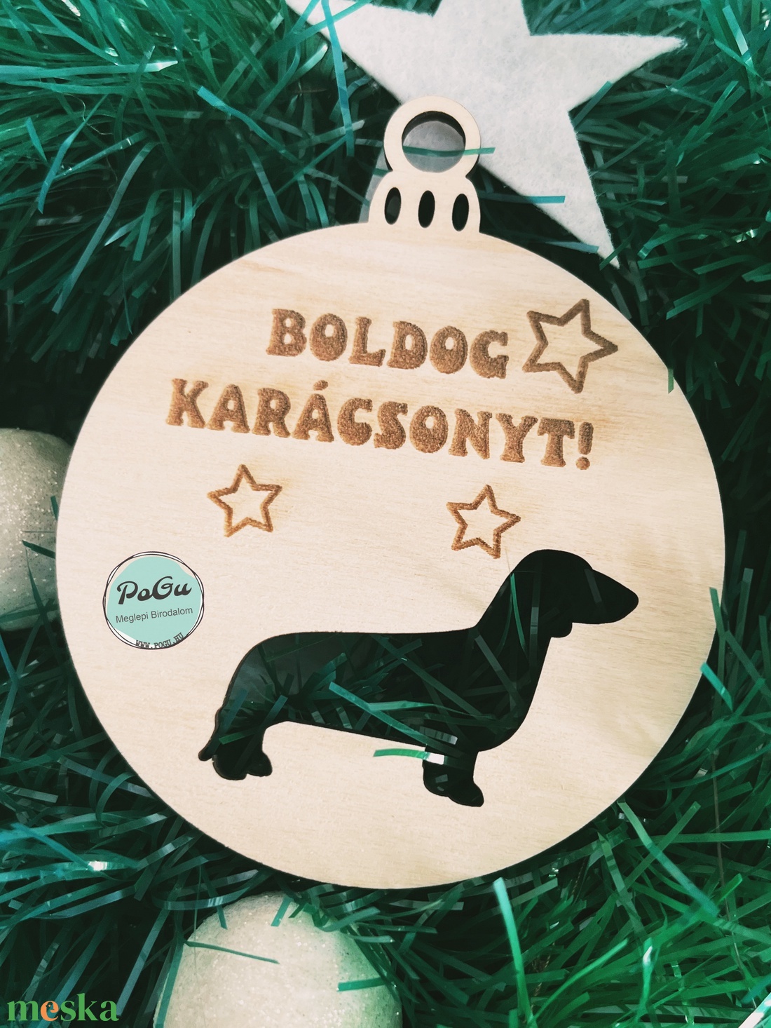 Tacskó karácsonyfa dísz - karácsony - karácsonyi lakásdekoráció - karácsonyfadíszek - Meska.hu