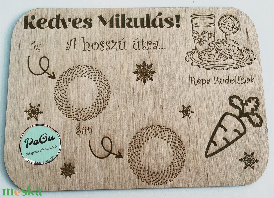 Mikulásváró tálca - karácsony - mikulás - mikulás beltéri dekoráció - Meska.hu