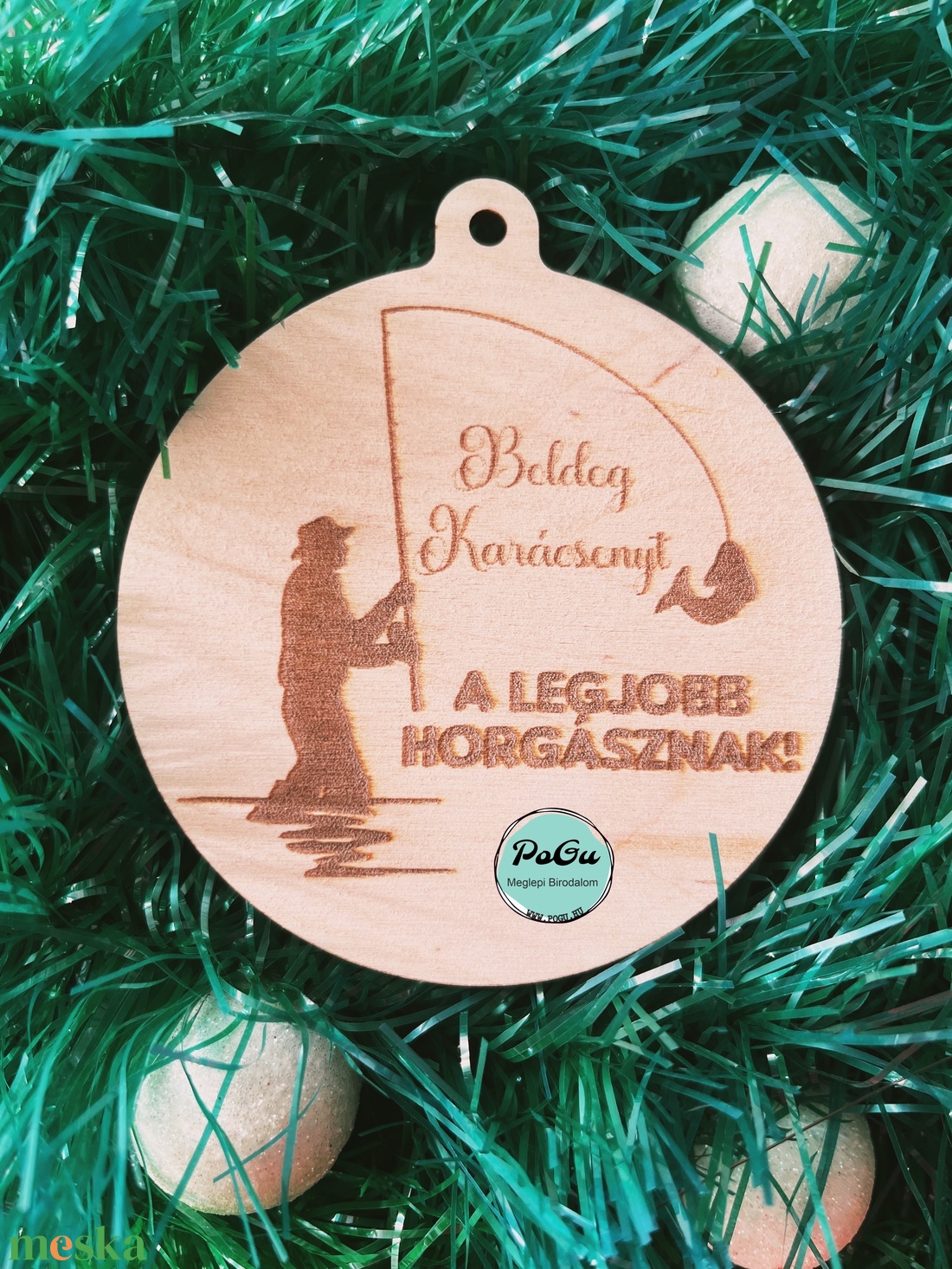 Horgász2 karácsonyfa dísz - karácsony - karácsonyi lakásdekoráció - karácsonyfadíszek - Meska.hu