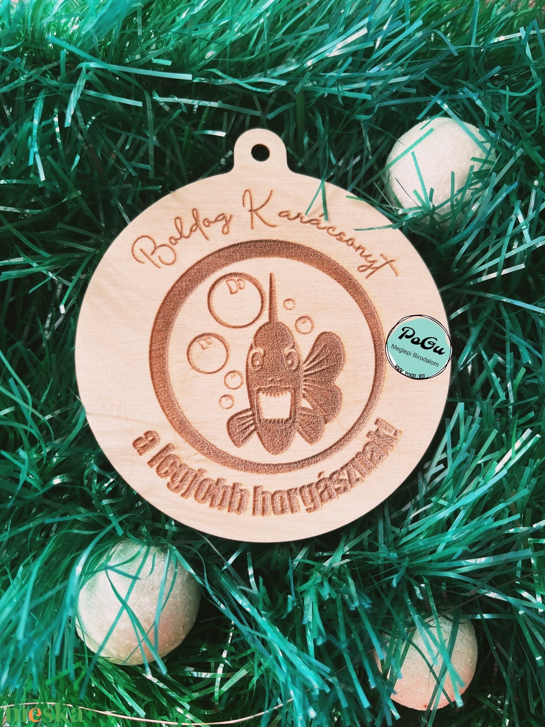 Horgász2 karácsonyfa dísz - karácsony - karácsonyi lakásdekoráció - karácsonyfadíszek - Meska.hu