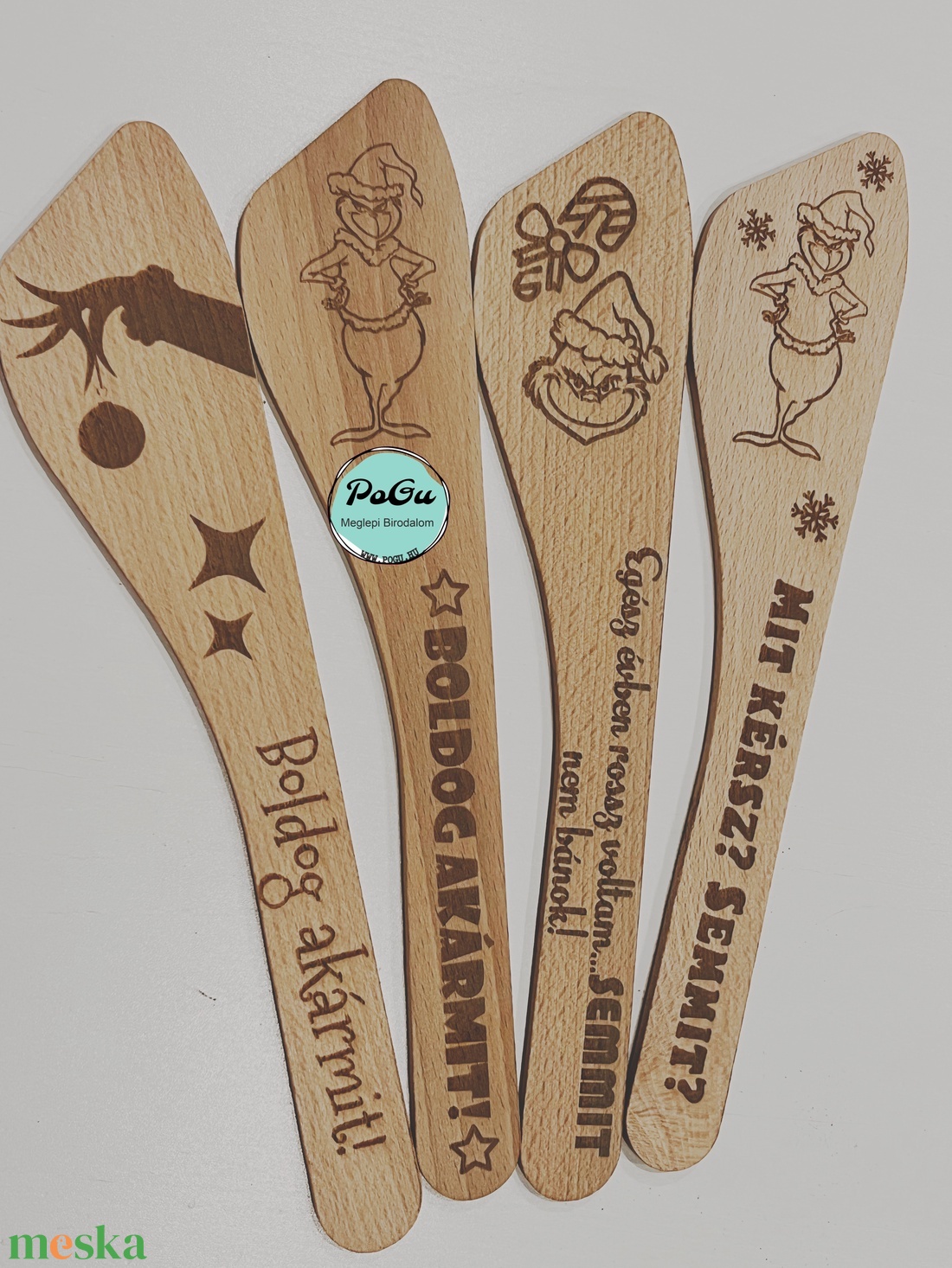 Grinch fakanál - otthon & életmód - konyhafelszerelés, tálalás - sütés, főzés - fakanál & fakanáltartó - Meska.hu