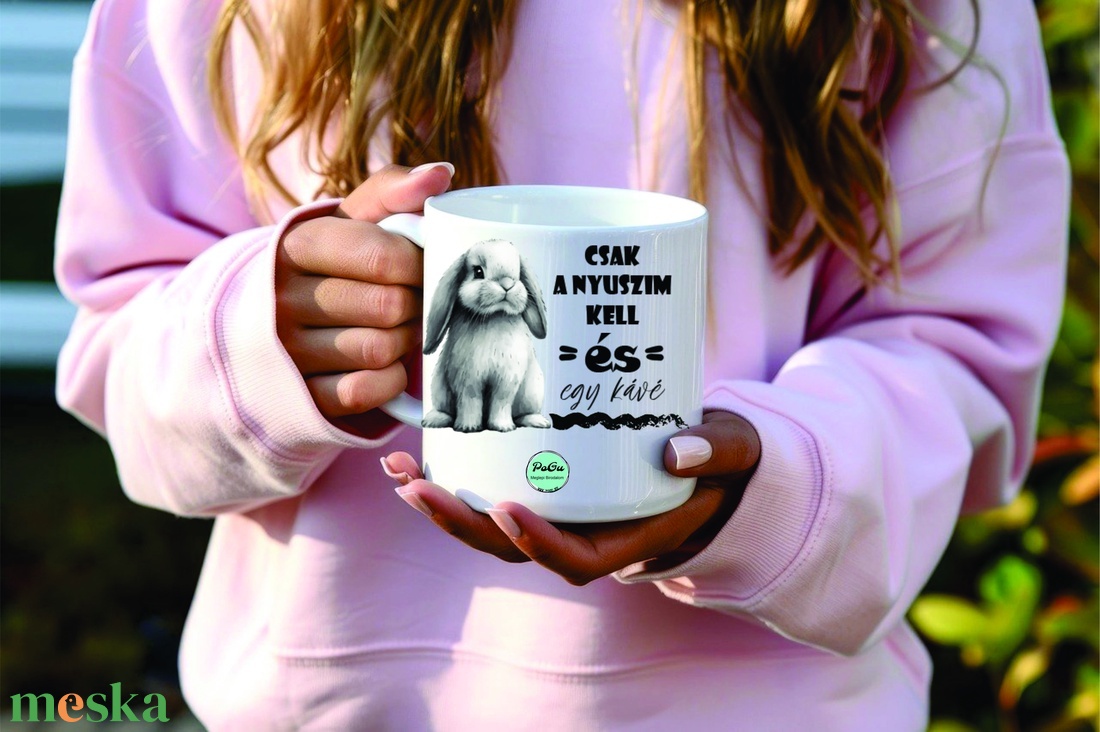 Nyuszis bögre - otthon & életmód - konyhafelszerelés, tálalás - tálalás - bögre & csésze - Meska.hu