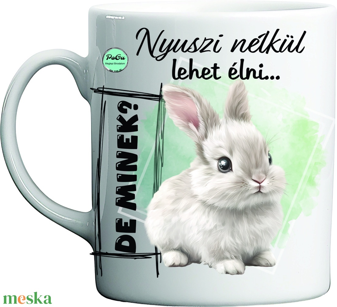 Nyuszis bögre - otthon & életmód - konyhafelszerelés, tálalás - tálalás - bögre & csésze - Meska.hu