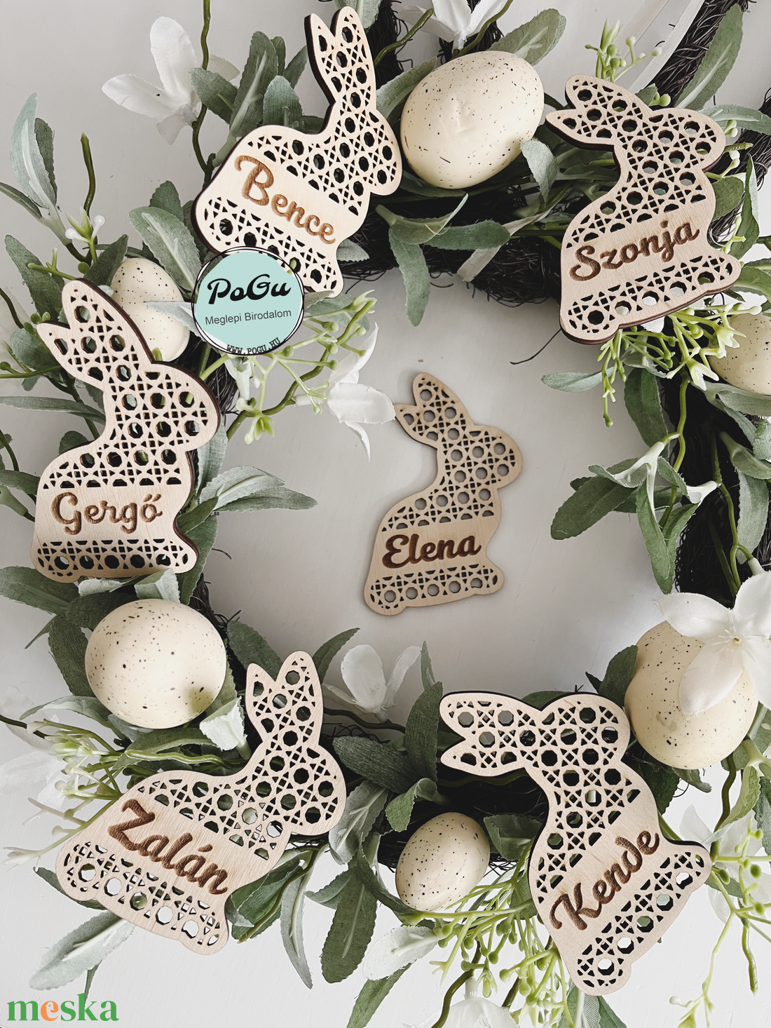 Tojásfa dísz nyuszi - ünnepi díszek, dekorációk - húsvéti díszek és dekorációk - húsvéti tojásfadíszek - Meska.hu