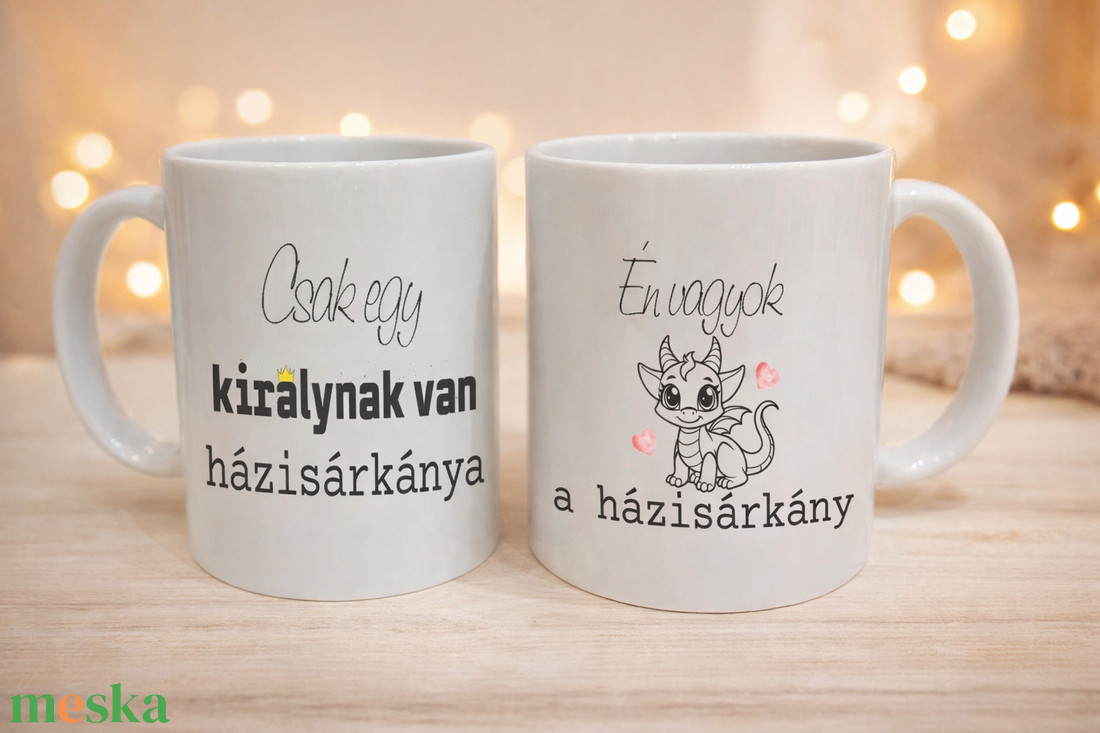 Házisárkány páros bögre  - otthon & életmód - konyhafelszerelés, tálalás - tálalás - bögre & csésze - Meska.hu