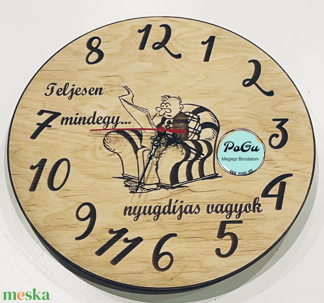 Nyugdíjas falióra 2 - otthon & életmód - dekoráció - fali és függő dekoráció - falióra & óra - Meska.hu