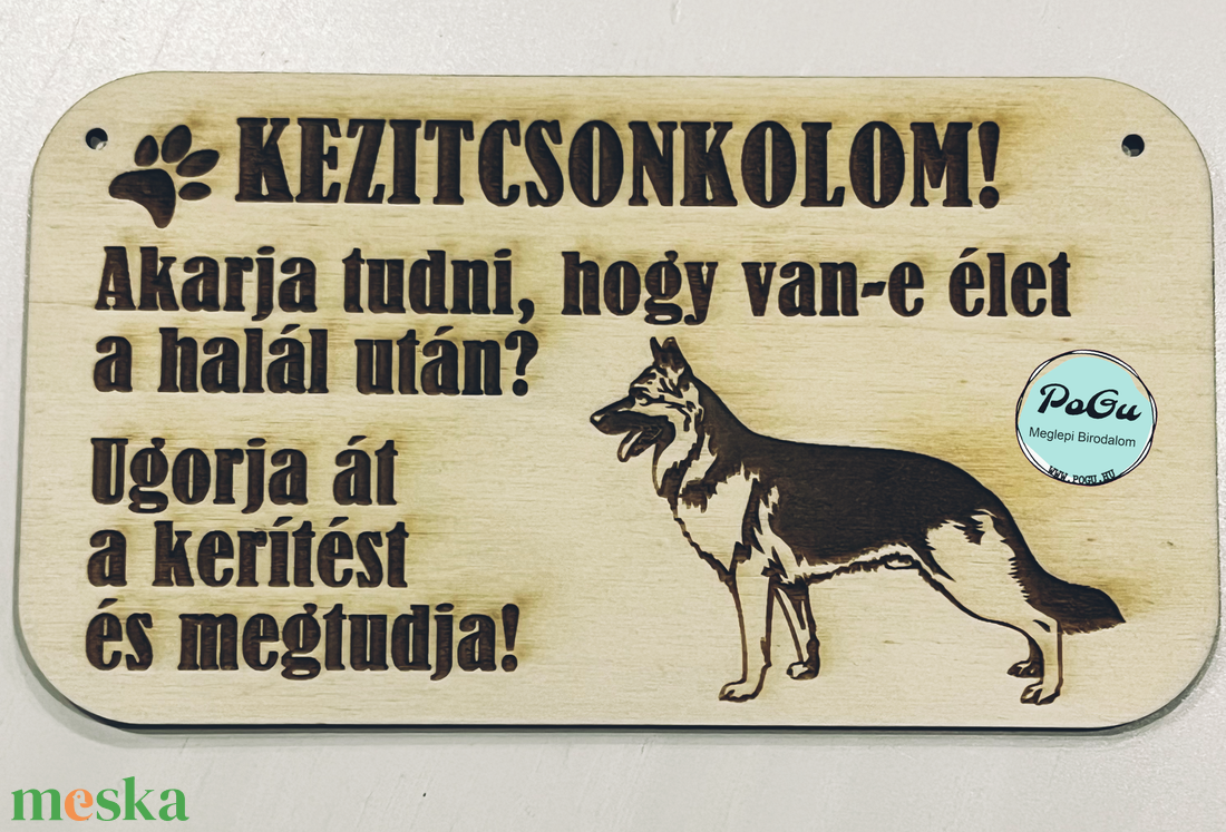 Kutyás tábla  - otthon & életmód - ház & kert - kutyatábla - Meska.hu