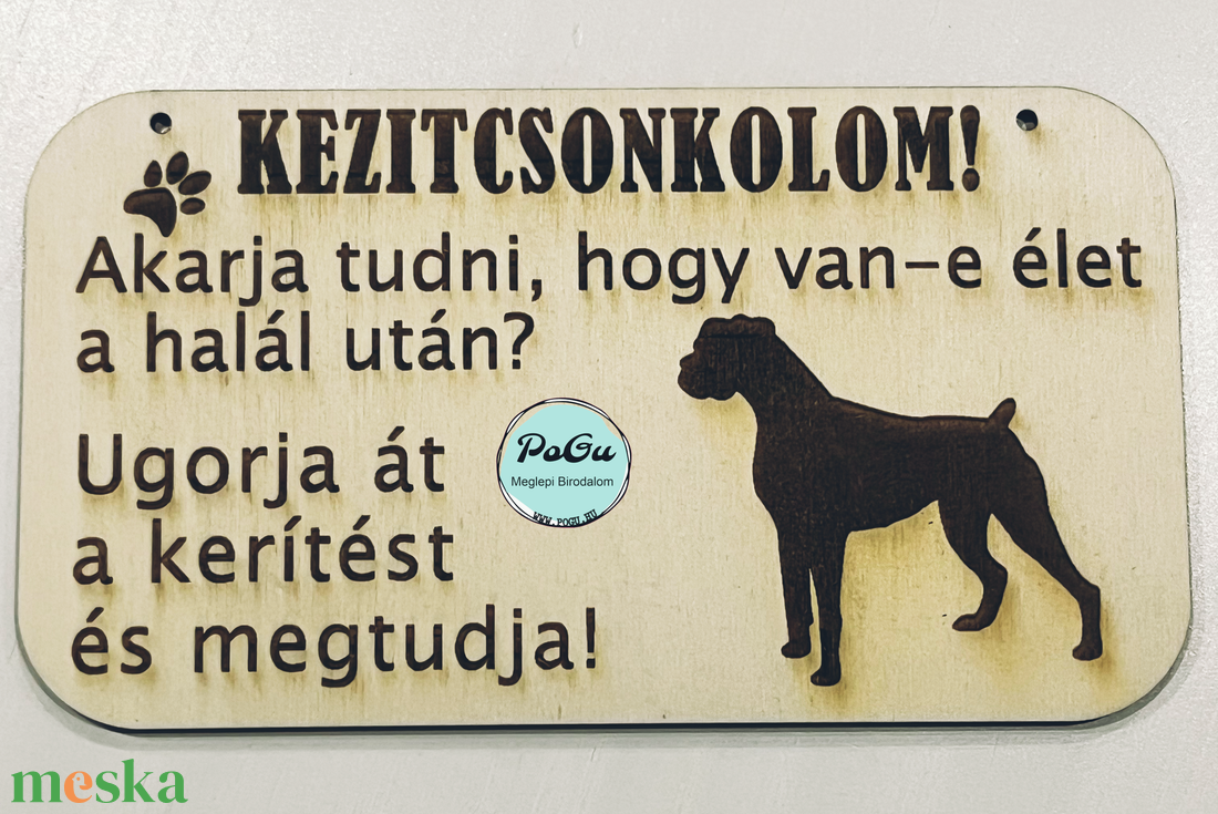 Kutyás tábla  - otthon & életmód - ház & kert - kutyatábla - Meska.hu