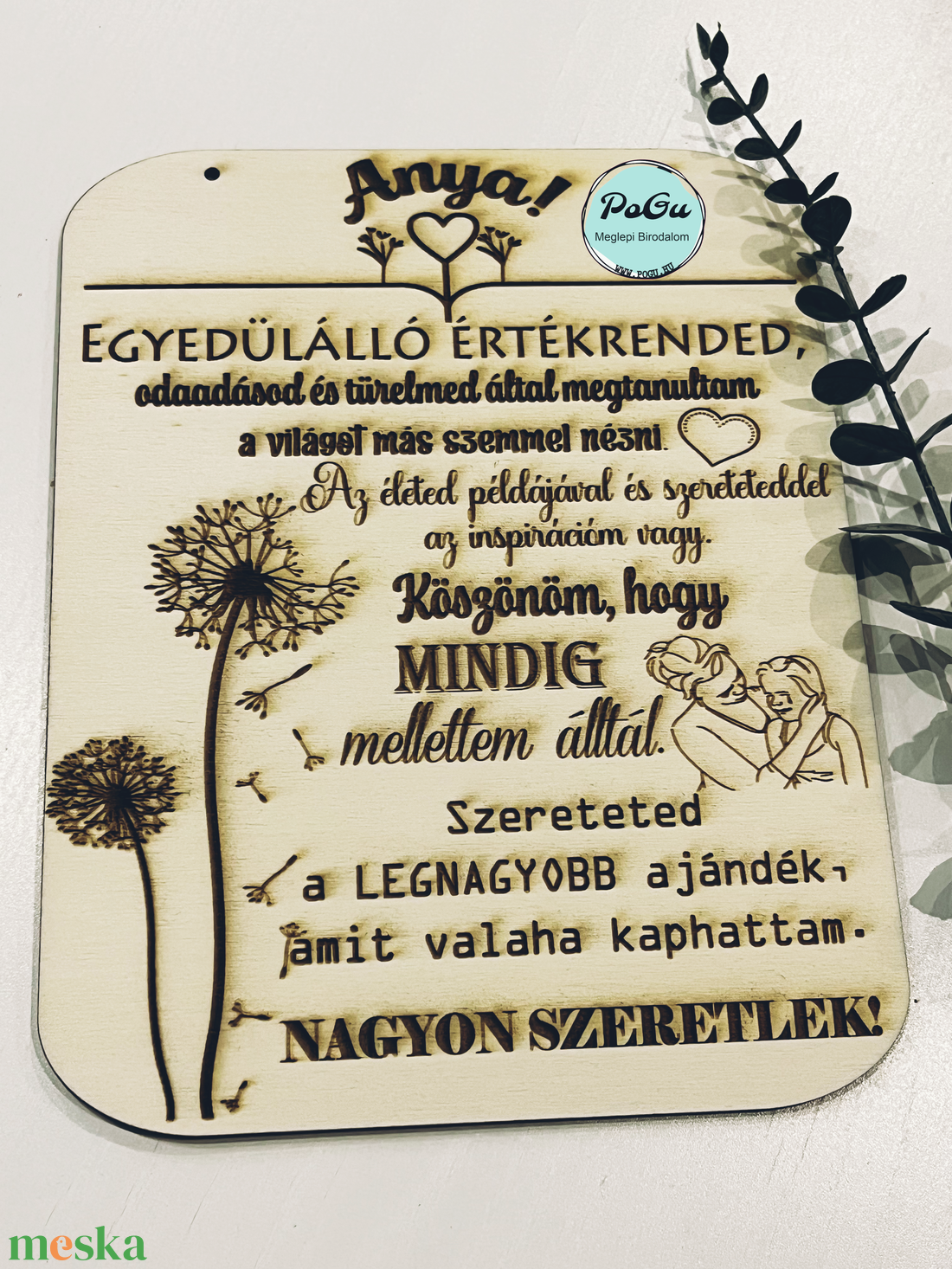 Anya tábla2 - otthon & életmód - dekoráció - asztal és polc dekoráció - gravírozott táblák - Meska.hu