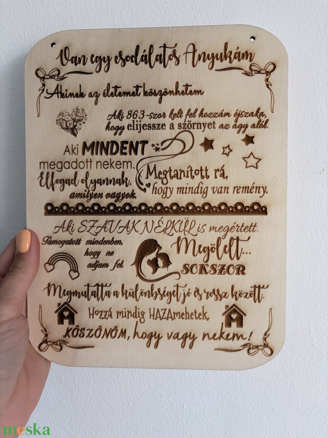 Csodálatos Anya tábla - otthon & életmód - dekoráció - asztal és polc dekoráció - gravírozott táblák - Meska.hu