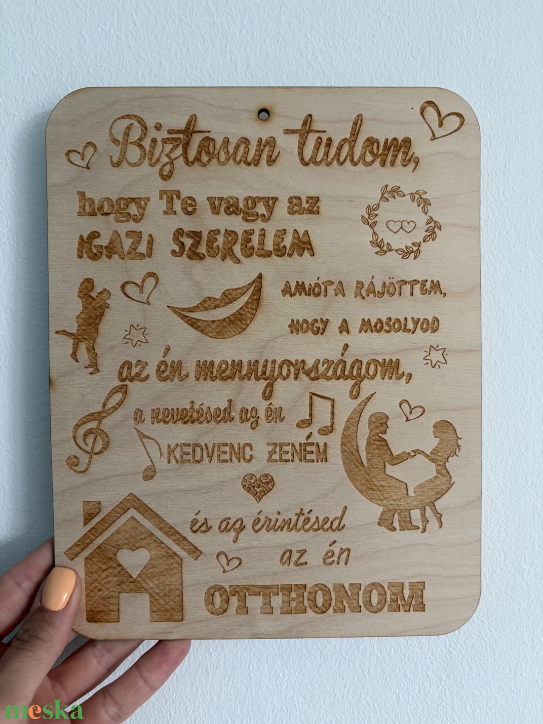 Igazi szerelem tábla - otthon & életmód - dekoráció - asztal és polc dekoráció - gravírozott táblák - Meska.hu