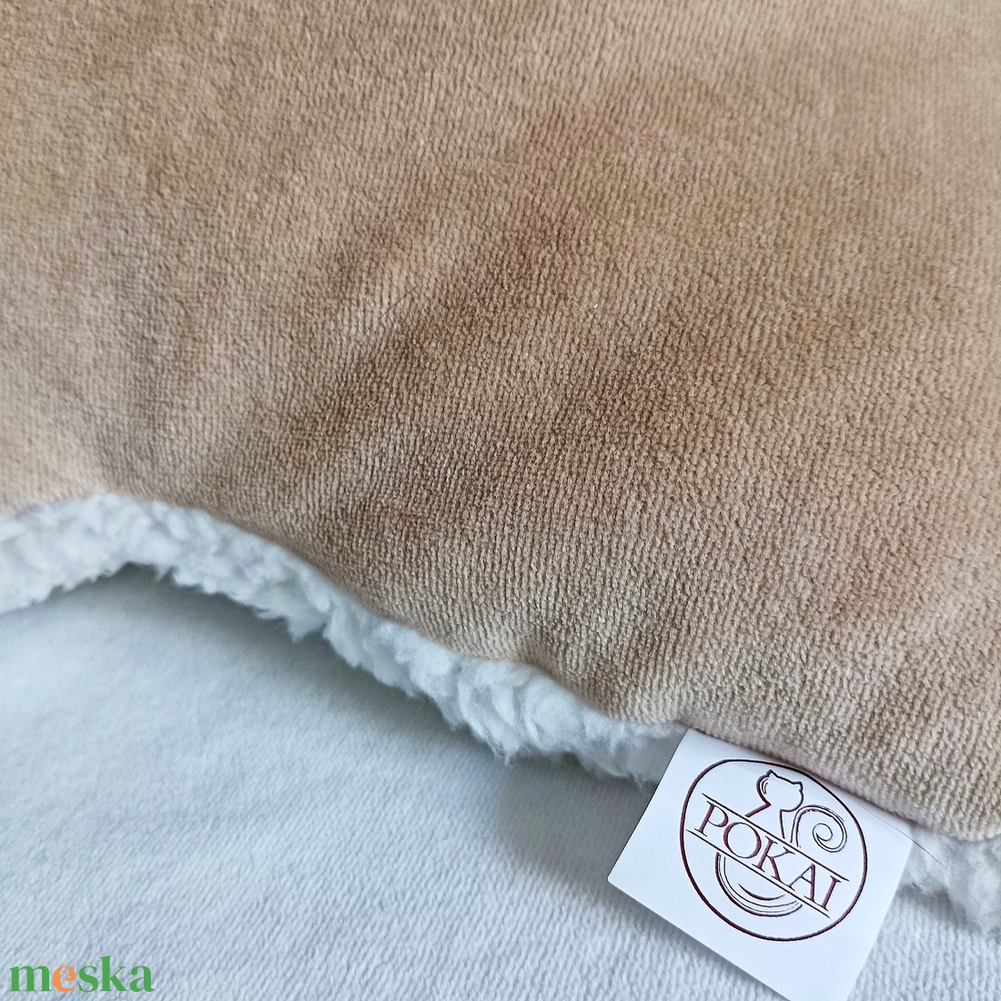 Sherpa csillag párna - bézs - otthon & életmód - lakástextil - párna & párnahuzat - forma párna - Meska.hu