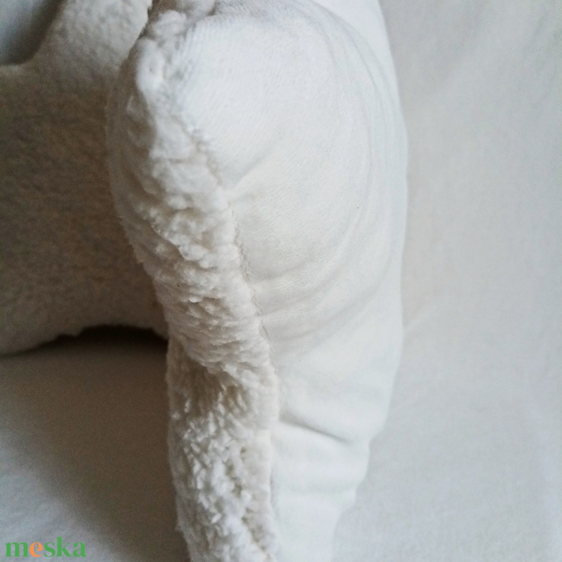 Sherpa csillag párna - ekrü - otthon & életmód - lakástextil - párna & párnahuzat - forma párna - Meska.hu