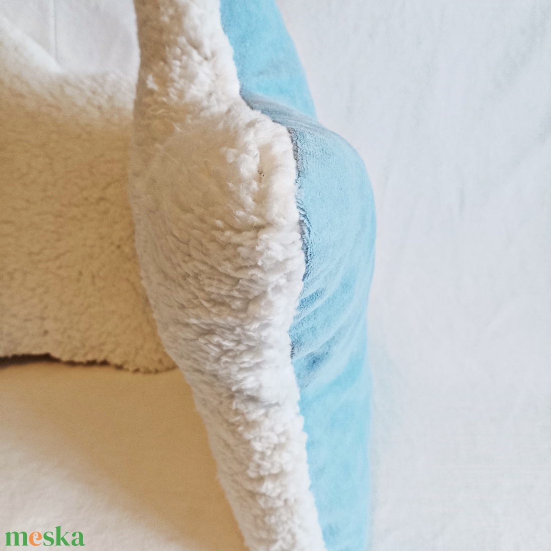 Sherpa csillag párna - kék - otthon & életmód - lakástextil - párna & párnahuzat - forma párna - Meska.hu