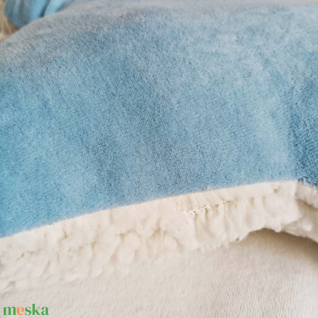 Sherpa csillag párna - kék - otthon & életmód - lakástextil - párna & párnahuzat - forma párna - Meska.hu