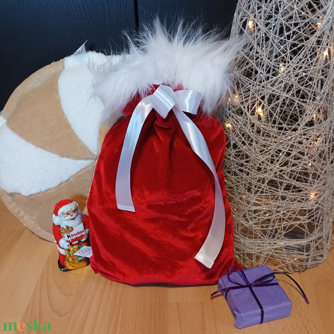 Mikulás zsák - 35 x 25 cm - karácsony - mikulás - mikulás zsák - Meska.hu