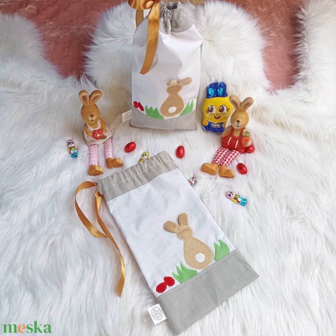 XXL Nyuszizsák - baba - mama - babaszobabútor - játéktároló - Meska.hu