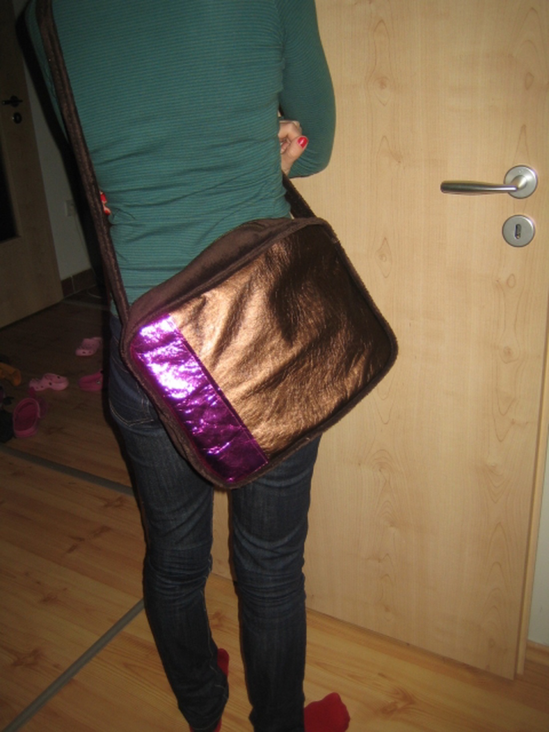 Bronz-pink oldaltáska -  - Meska.hu