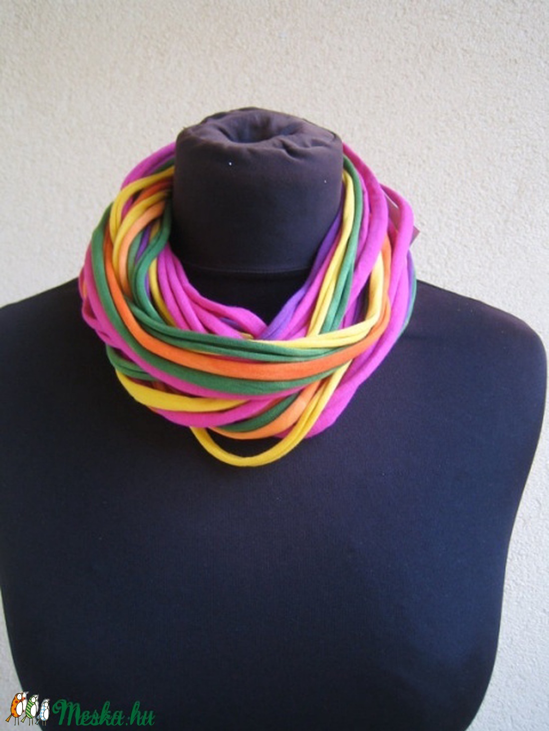 Színes textil nyaklánc - - Meska.hu Színes textil nyaklánc - - Meska.hu