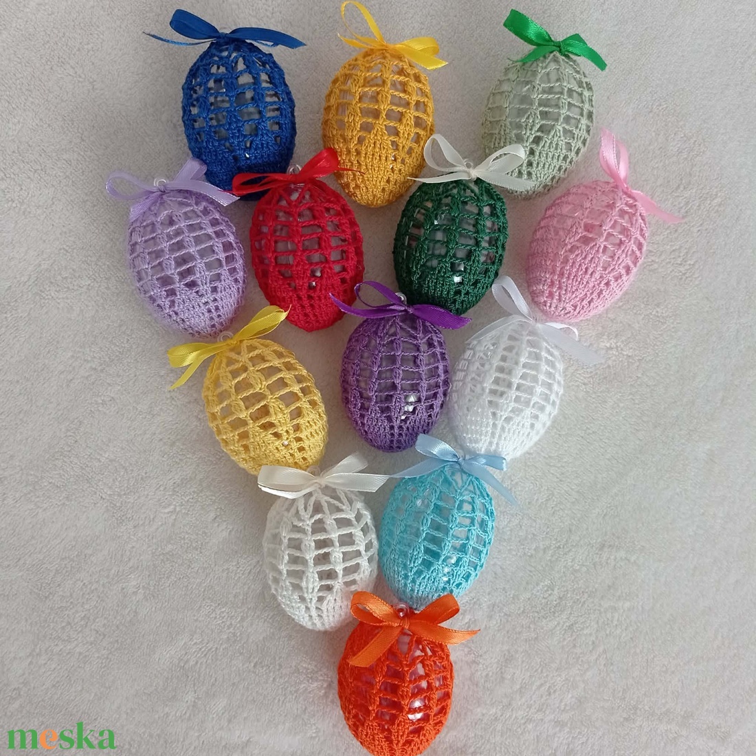 Horgolt tojás - ünnepi díszek, dekorációk - húsvéti díszek és dekorációk - húsvéti tojásfadíszek - Meska.hu