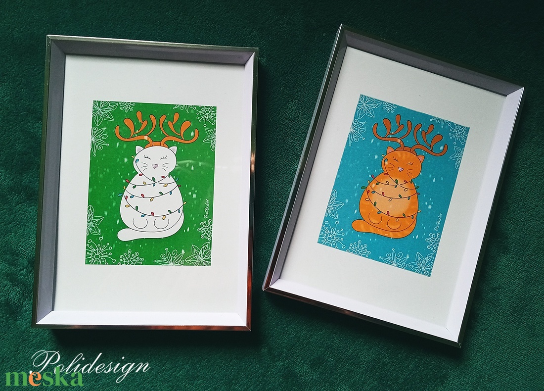 Kép - Narancs macska - A4-es kép keret nélkül - művészet - grafika & illusztráció - művészi nyomat - Meska.hu