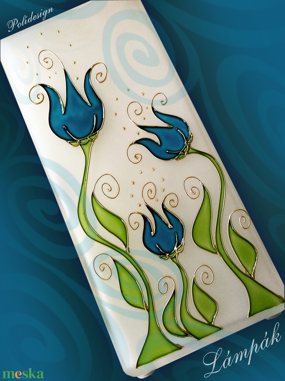 Lámpa -  Tulipános - elektromos asztali lámpa, - otthon & életmód - lámpa - asztali lámpa - Meska.hu Lámpa -  Tulipános - elektromos asztali lámpa, - otthon & életmód - lámpa - asztali lámpa - Meska.hu