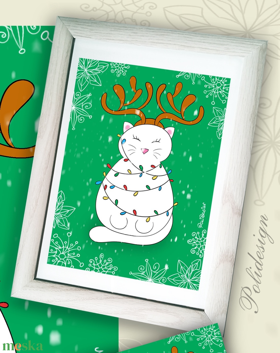 Kép - Narancs macska - A4-es kép keret nélkül - művészet - grafika & illusztráció - művészi nyomat - Meska.hu