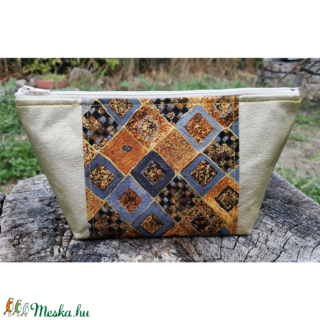 Sminkes táska / neszeszer / utazótáska (inspirálta Gustav Klimt) - táska & tok - neszesszer - Meska.hu