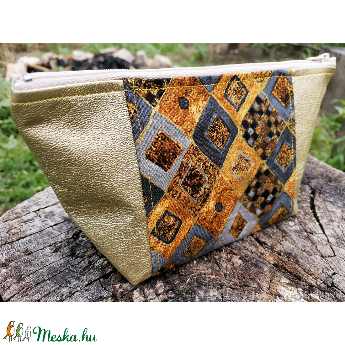 Sminkes táska / neszeszer / utazótáska (inspirálta Gustav Klimt) - táska & tok - neszesszer - Meska.hu