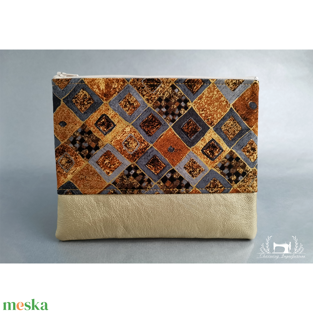 Gustav Klimt inspiráció � lapos neszeszer / pipere táska  - táska & tok - neszesszer - Meska.hu