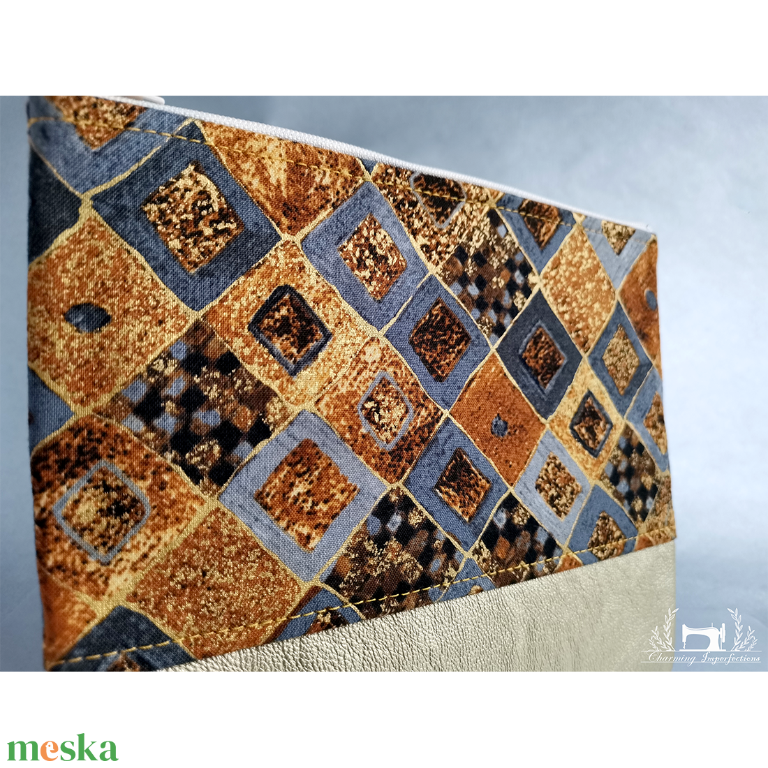 Gustav Klimt inspiráció � lapos neszeszer / pipere táska  - táska & tok - neszesszer - Meska.hu