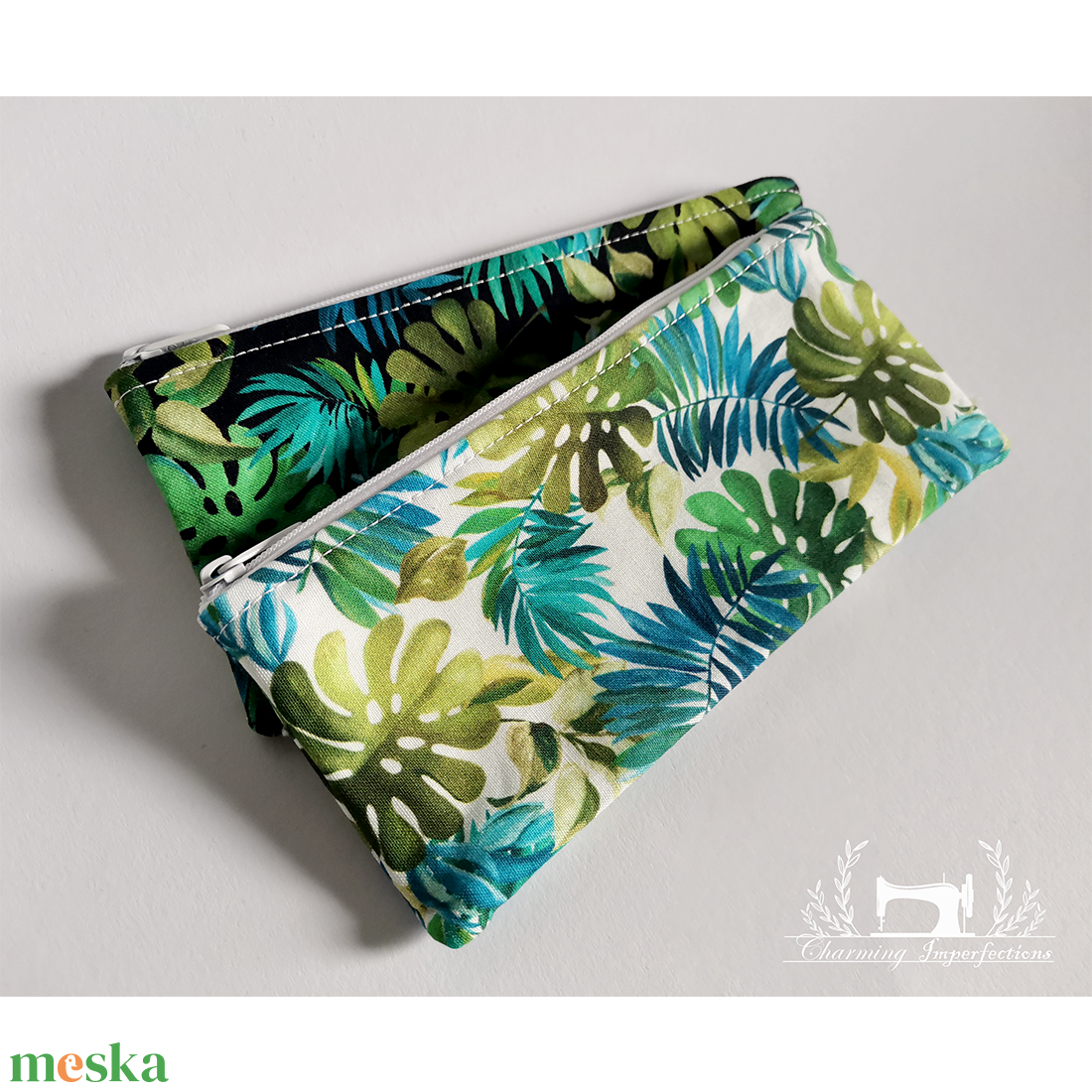 Monstera levelek mini neszeszer szett - táska & tok - neszesszer - Meska.hu Monstera levelek mini neszeszer szett - táska & tok - neszesszer - Meska.hu