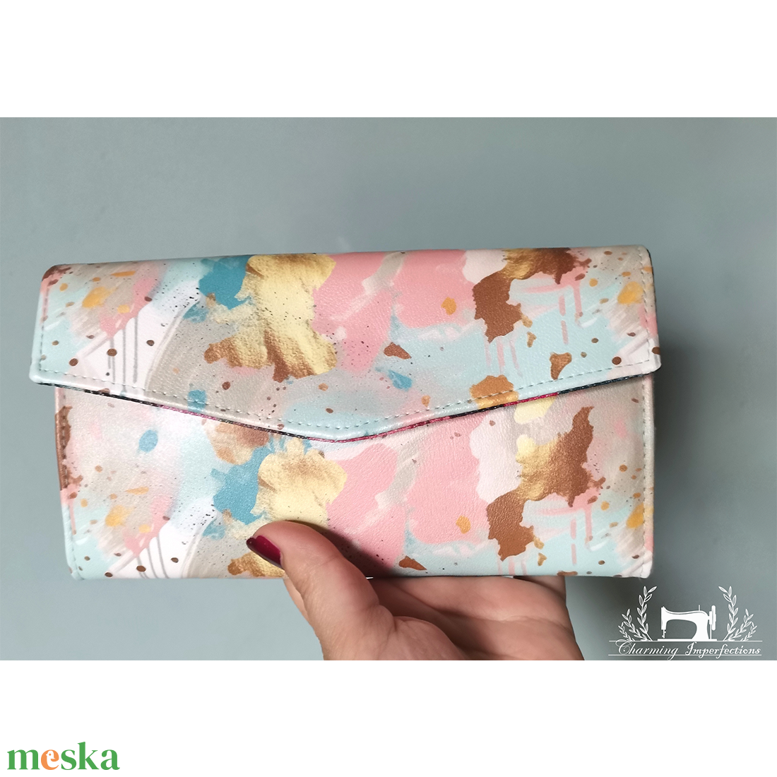 Festő vászon pénztárca - táska & tok - pénztárca & más tok - pénztárca - női pénztárca - Meska.hu