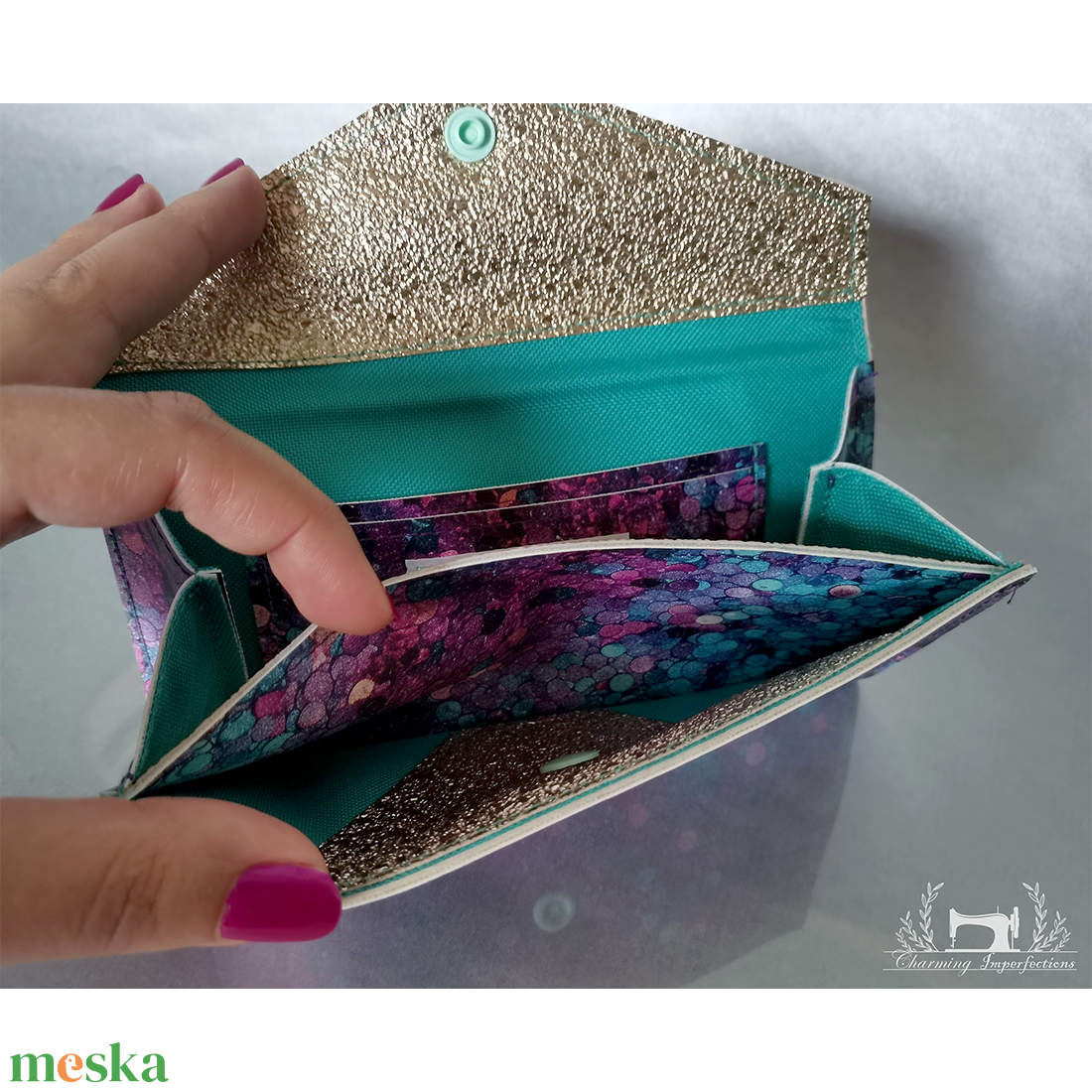 Glitter - parti tárca - táska & tok - pénztárca & más tok - pénztárca - női pénztárca - Meska.hu