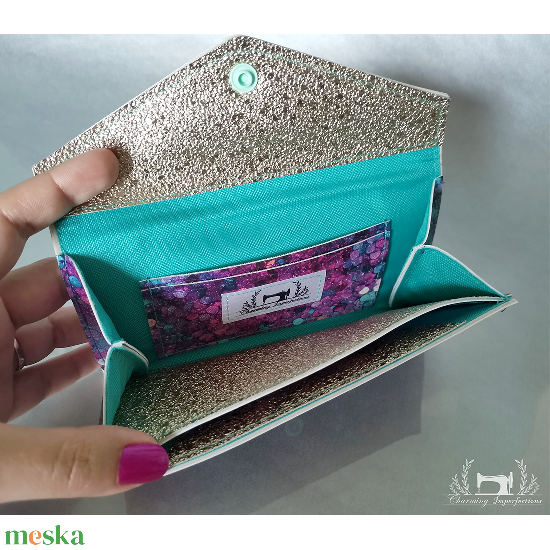 Glitter - parti tárca - táska & tok - pénztárca & más tok - pénztárca - női pénztárca - Meska.hu