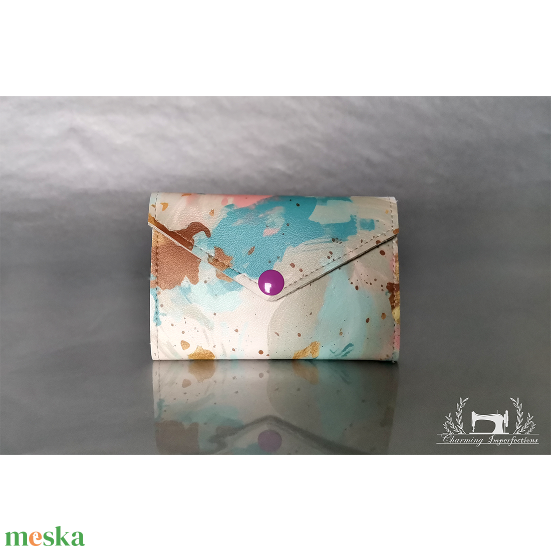 Festővászon   - parti minitárca - táska & tok - pénztárca & más tok - pénztárca - női pénztárca - Meska.hu