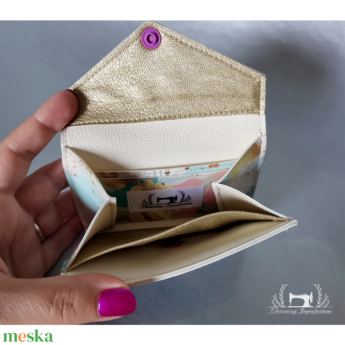 Festővászon   - parti minitárca - táska & tok - pénztárca & más tok - pénztárca - női pénztárca - Meska.hu